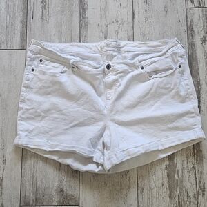 Torrid Women's White Denim Shorts 26 Plus